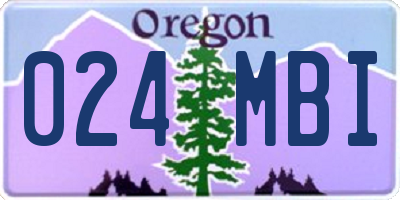 OR license plate 024MBI
