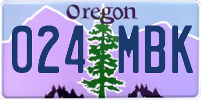 OR license plate 024MBK