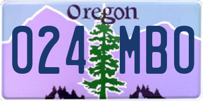 OR license plate 024MBO