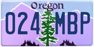 OR license plate 024MBP
