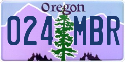 OR license plate 024MBR