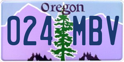 OR license plate 024MBV