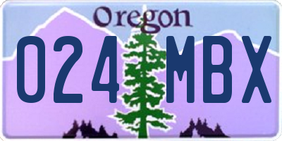OR license plate 024MBX