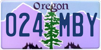 OR license plate 024MBY