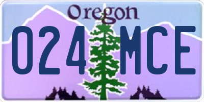 OR license plate 024MCE