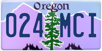 OR license plate 024MCI