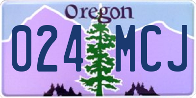 OR license plate 024MCJ