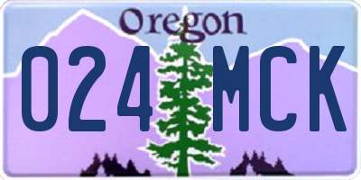 OR license plate 024MCK