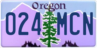 OR license plate 024MCN