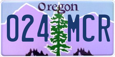 OR license plate 024MCR