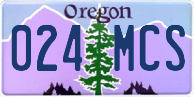 OR license plate 024MCS