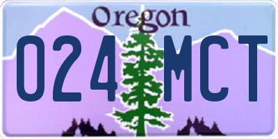 OR license plate 024MCT