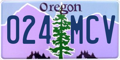 OR license plate 024MCV