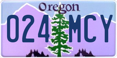 OR license plate 024MCY