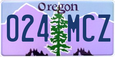 OR license plate 024MCZ