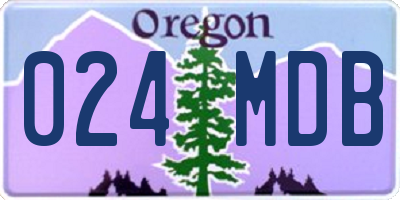 OR license plate 024MDB
