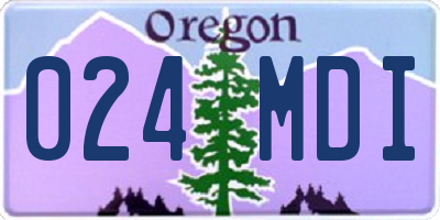 OR license plate 024MDI