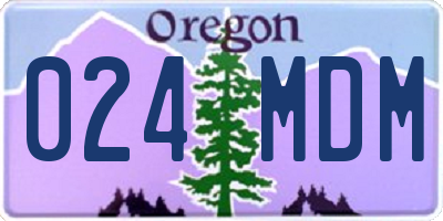 OR license plate 024MDM