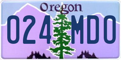 OR license plate 024MDO