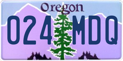 OR license plate 024MDQ