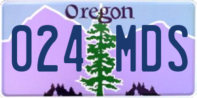 OR license plate 024MDS