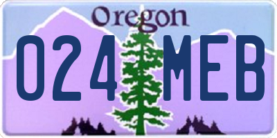 OR license plate 024MEB