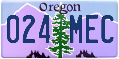 OR license plate 024MEC