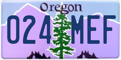 OR license plate 024MEF