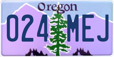 OR license plate 024MEJ