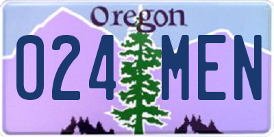 OR license plate 024MEN