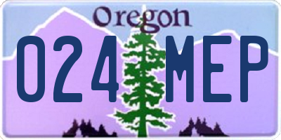 OR license plate 024MEP