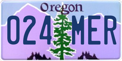 OR license plate 024MER