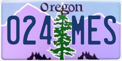 OR license plate 024MES