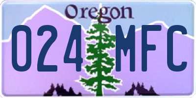 OR license plate 024MFC