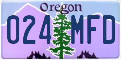 OR license plate 024MFD