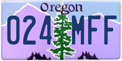 OR license plate 024MFF