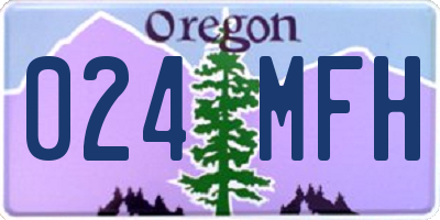 OR license plate 024MFH
