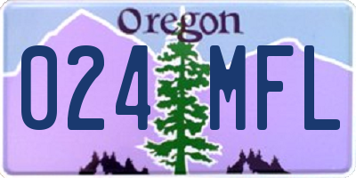 OR license plate 024MFL