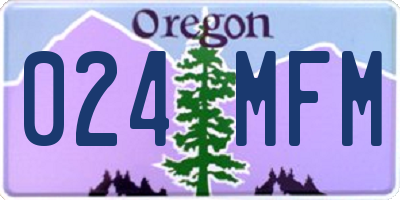 OR license plate 024MFM
