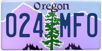 OR license plate 024MFO