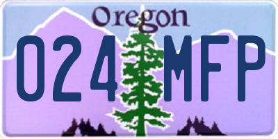 OR license plate 024MFP