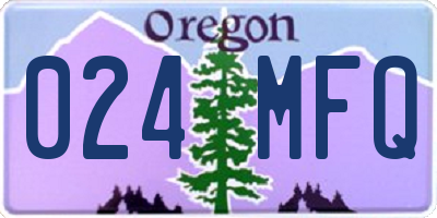 OR license plate 024MFQ