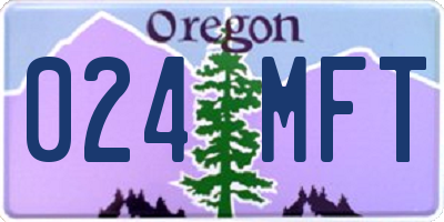 OR license plate 024MFT