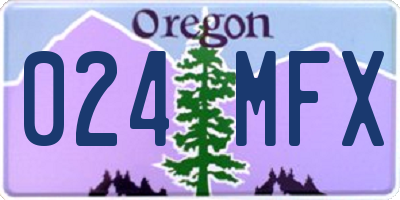 OR license plate 024MFX