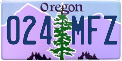 OR license plate 024MFZ