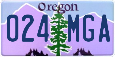 OR license plate 024MGA
