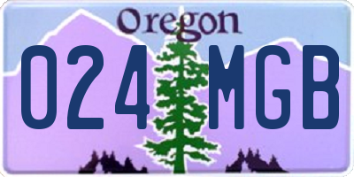 OR license plate 024MGB