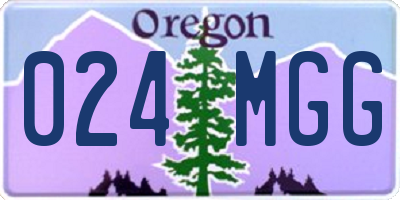 OR license plate 024MGG