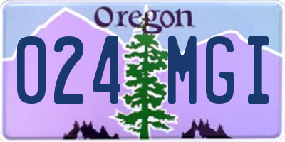 OR license plate 024MGI