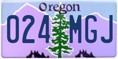 OR license plate 024MGJ